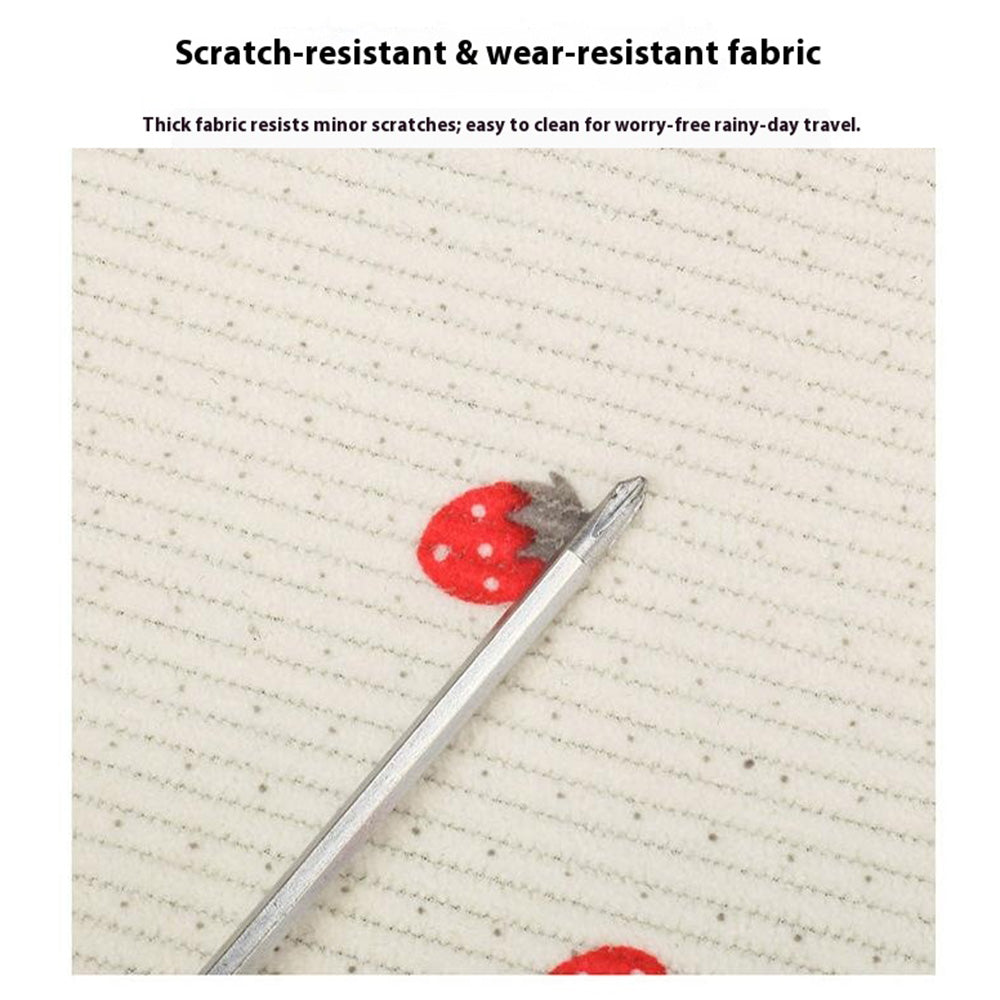 Strawberry Print Expandable Gym Duffel Bag Oxford Cloth Travel Weekender with Shoe Compartment