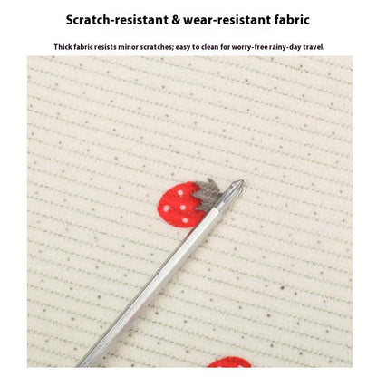 Strawberry Print Expandable Gym Duffel Bag Oxford Cloth Travel Weekender with Shoe Compartment