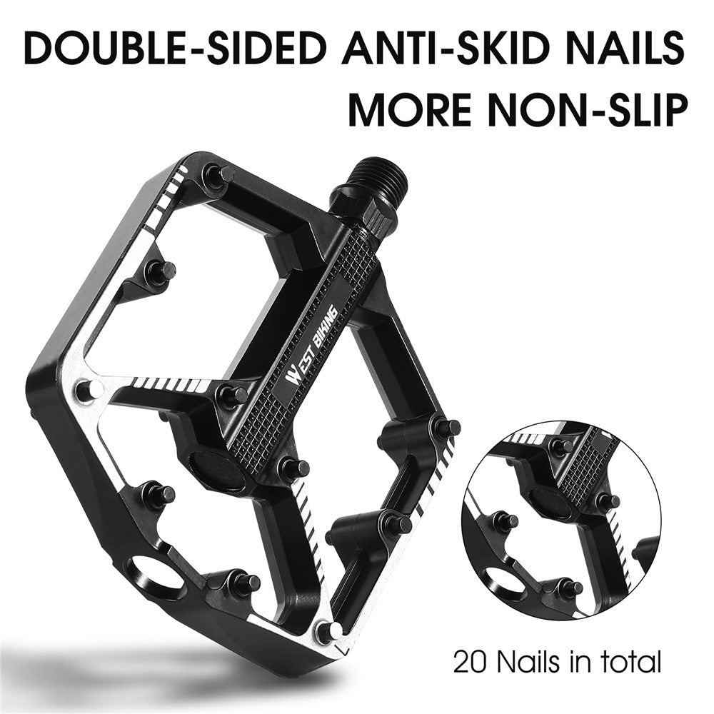 WEST BIKING Quality Practical Bike Pedals Aluminum Alloy Bicycle Pedals BMX MTB Bike Pedals