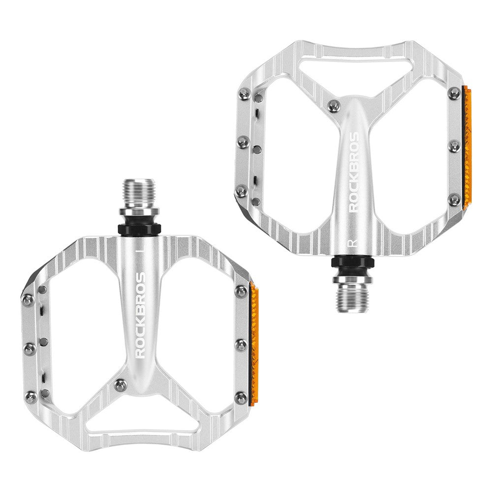 ROCKBROS 1 Pair Bicycle Pedals Aluminum Alloy Mountain Road Bike Pedals Anti-Slip Foot Pedals