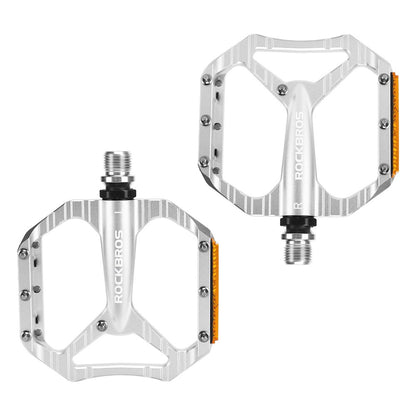 ROCKBROS 1 Pair Bicycle Pedals Aluminum Alloy Mountain Road Bike Pedals Anti-Slip Foot Pedals