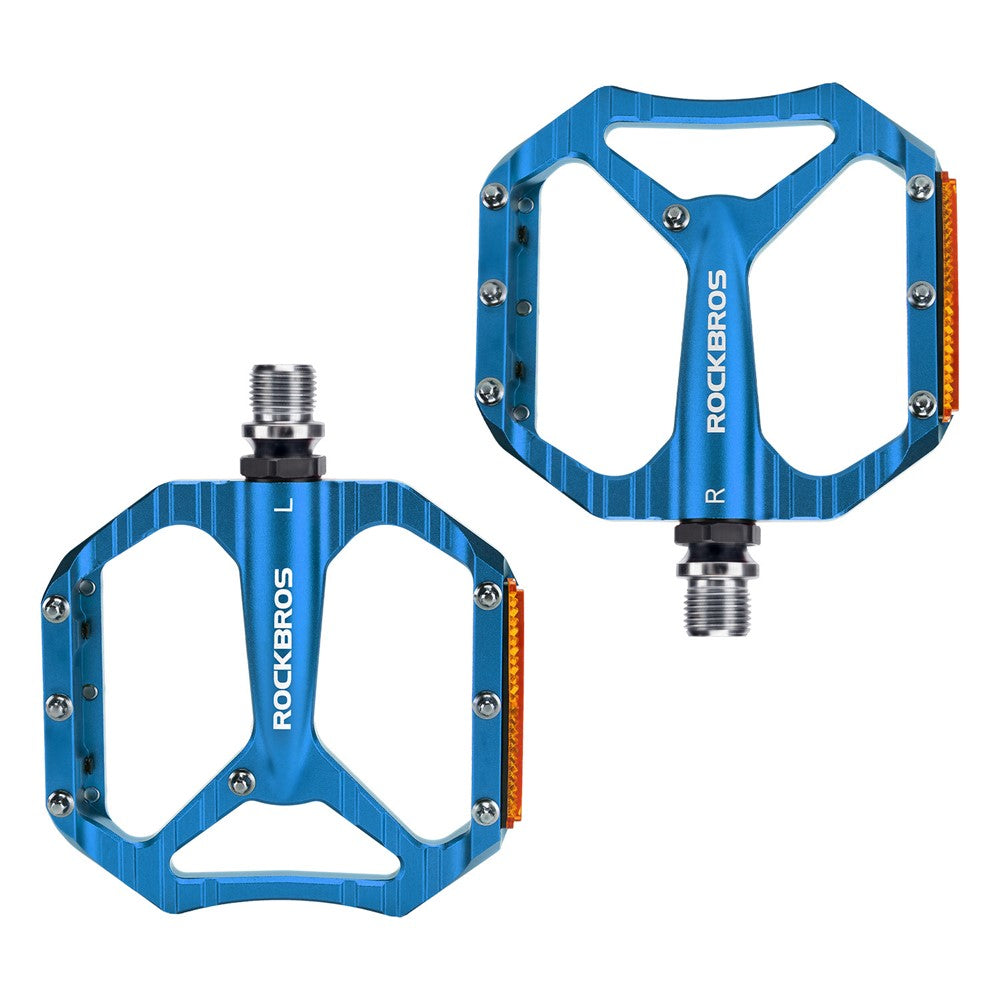 ROCKBROS 1 Pair Bicycle Pedals Aluminum Alloy Mountain Road Bike Pedals Anti-Slip Foot Pedals