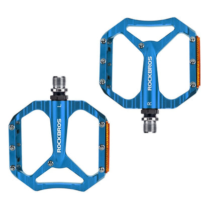 ROCKBROS 1 Pair Bicycle Pedals Aluminum Alloy Mountain Road Bike Pedals Anti-Slip Foot Pedals