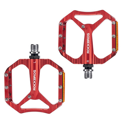 ROCKBROS 1 Pair Bicycle Pedals Aluminum Alloy Mountain Road Bike Pedals Anti-Slip Foot Pedals