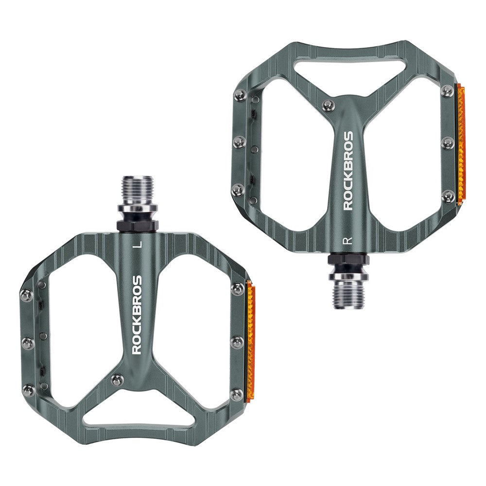 ROCKBROS 1 Pair Bicycle Pedals Aluminum Alloy Mountain Road Bike Pedals Anti-Slip Foot Pedals