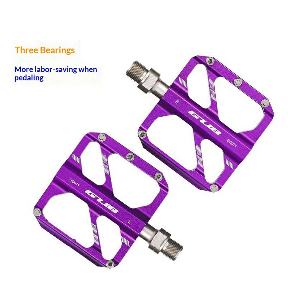 GUB GC071 GZ 1 Pair Aluminum Alloy Pedals Anti Slip Triple Bearing Pedals with Hex Wrench for Mountain  /  Road Bike