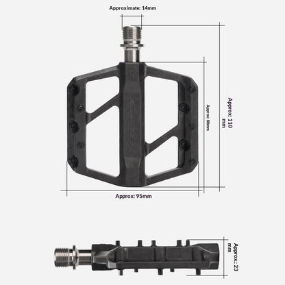 GUB GC072 Bike Pedals Titanium Axle Carbon Fiber Composite MTB / Road Bicycle Pedals Triple Sealed Bearings for Outdoor