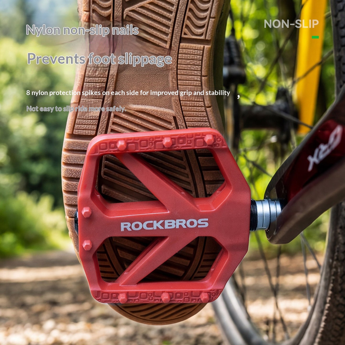 ROCKBROS Widen Pedals for Mountain Bike / Road Bike / Folding Bike Lightweight Non-Slip Pedals Bicycle Accessories