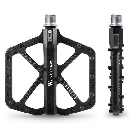 WEST BIKING Mountain Bike Pedals Dual Sealed Bearing Anti Slip CNC Aluminum Alloy MTB Pedals