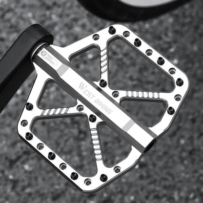 WEST BIKING Mountain Bike Pedals Dual Sealed Bearing Anti Slip CNC Aluminum Alloy MTB Pedals