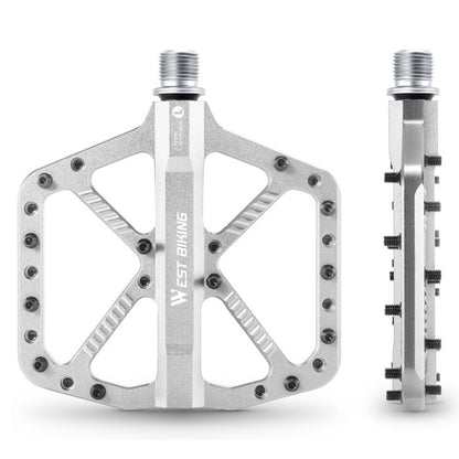 WEST BIKING Mountain Bike Pedals Dual Sealed Bearing Anti Slip CNC Aluminum Alloy MTB Pedals
