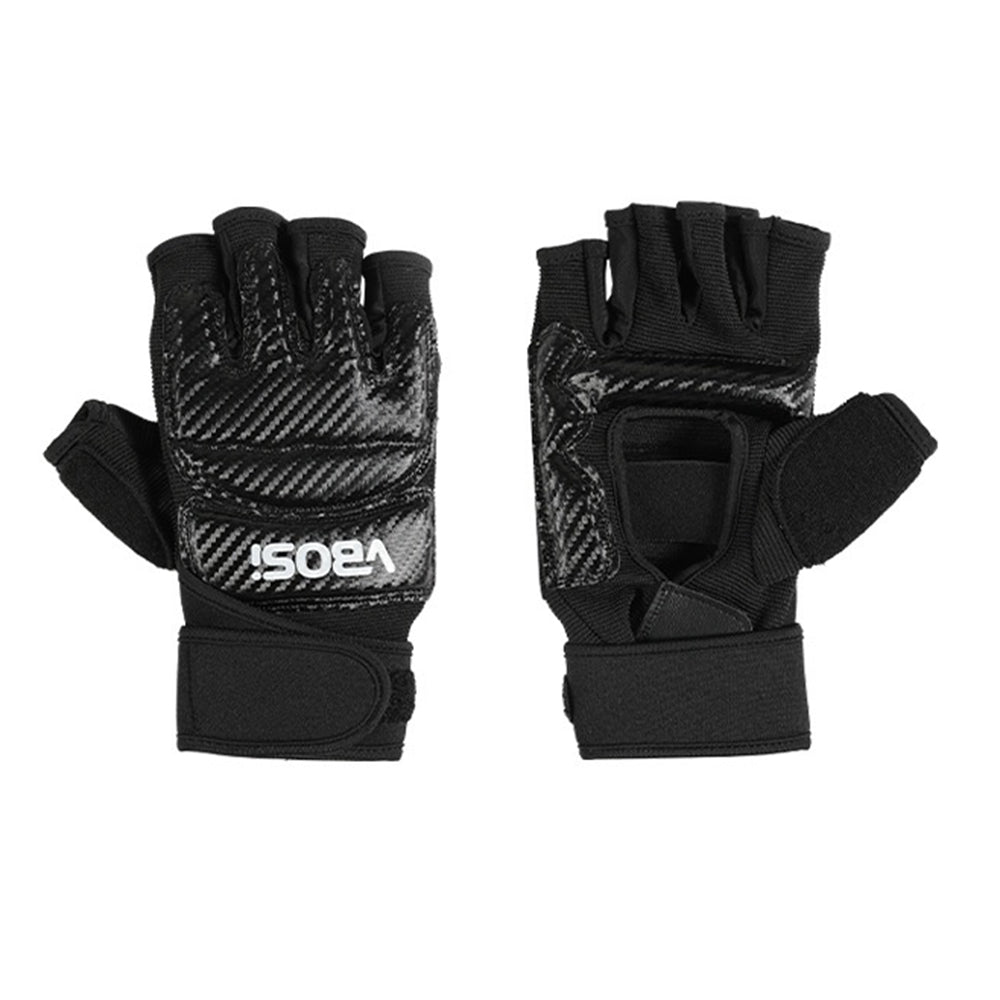 VBOSI 8204V Boxing Gloves Half Finger Fighting Gloves with Compression Wrist Strap Anti-Slip Training Gloves for MMA Gym