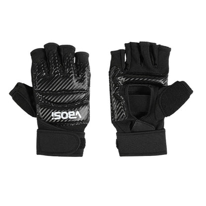 VBOSI 8204V Boxing Gloves Half Finger Fighting Gloves with Compression Wrist Strap Anti-Slip Training Gloves for MMA Gym