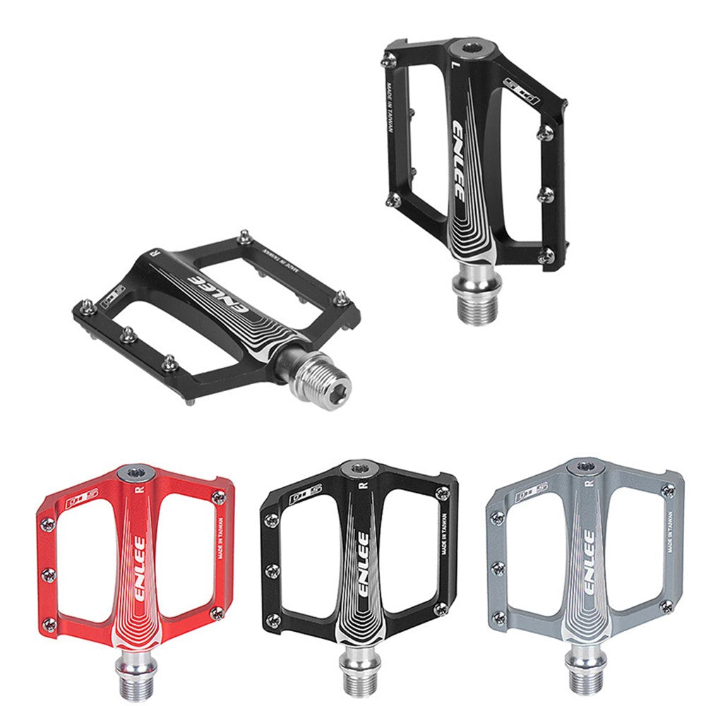 ENLEE 1 Pair N16 Aluminum Alloy Wide Face Bearing Pedals Lightweight Bicycle Pedal Folding Bike Accessories