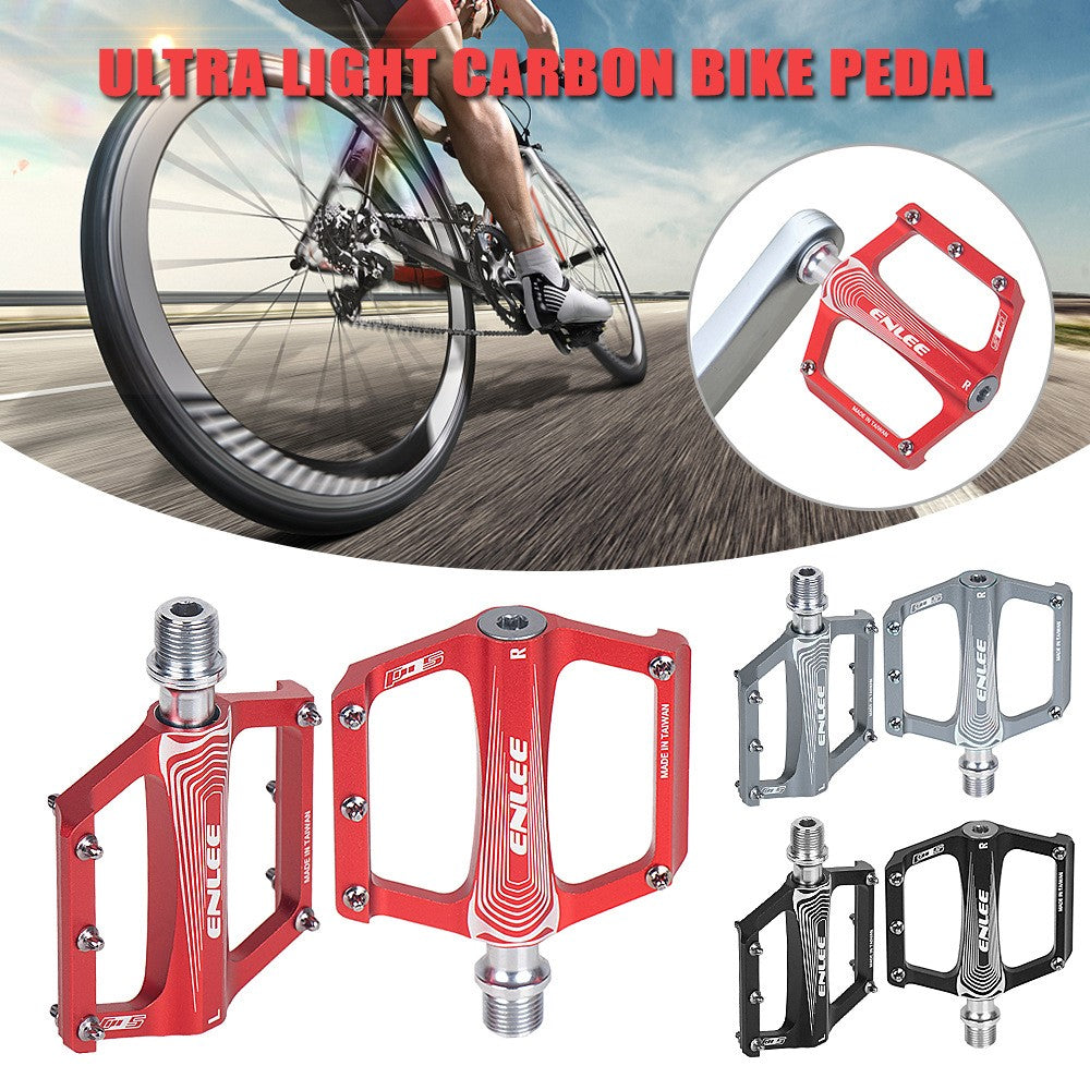 ENLEE 1 Pair N16 Aluminum Alloy Wide Face Bearing Pedals Lightweight Bicycle Pedal Folding Bike Accessories