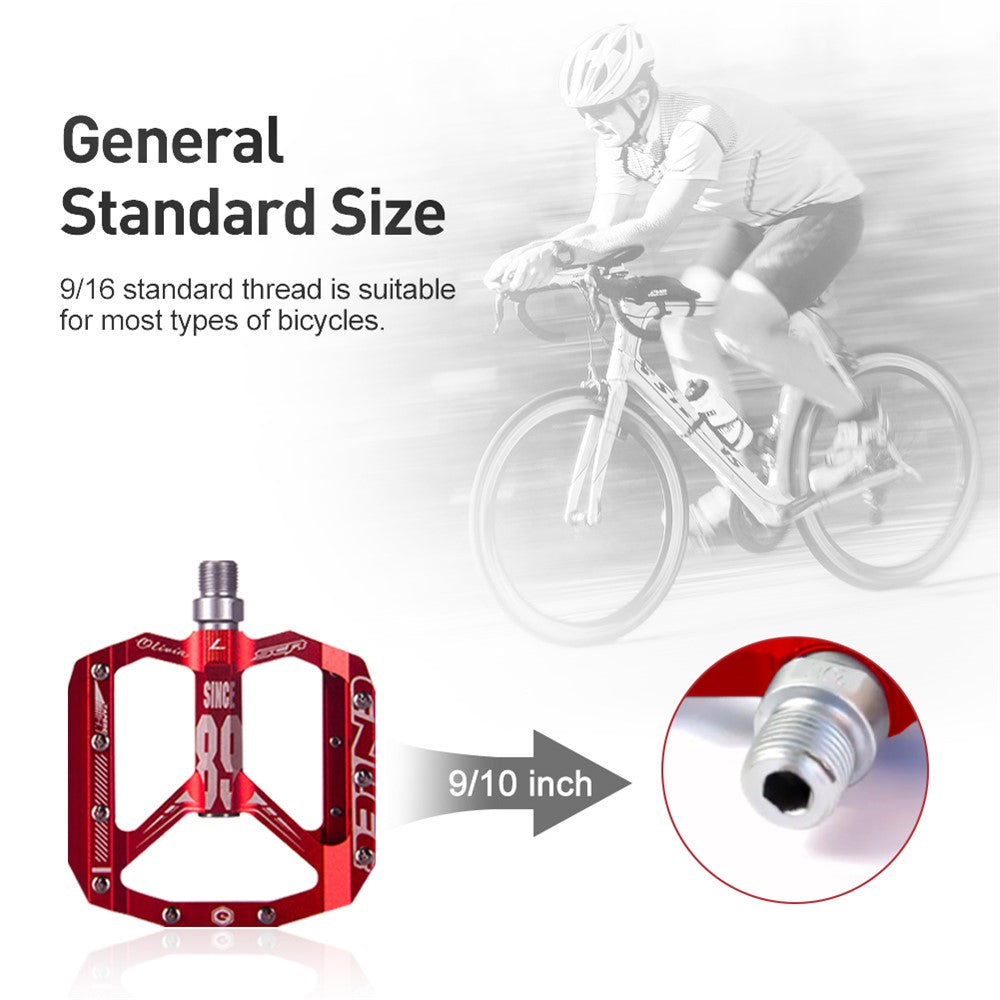 ENLEE Practical Wide Aluminum Alloy Bicycle Pedals Anti-slip DU Bearing Bicycle Pedals for BMX MTB Bike Bicycle
