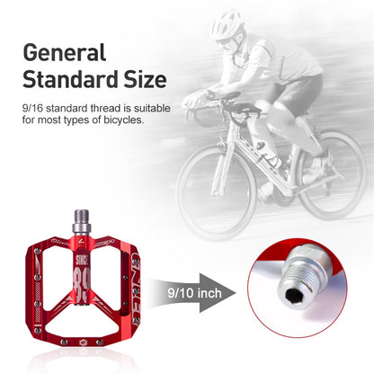 ENLEE Practical Wide Aluminum Alloy Bicycle Pedals Anti-slip DU Bearing Bicycle Pedals for BMX MTB Bike Bicycle
