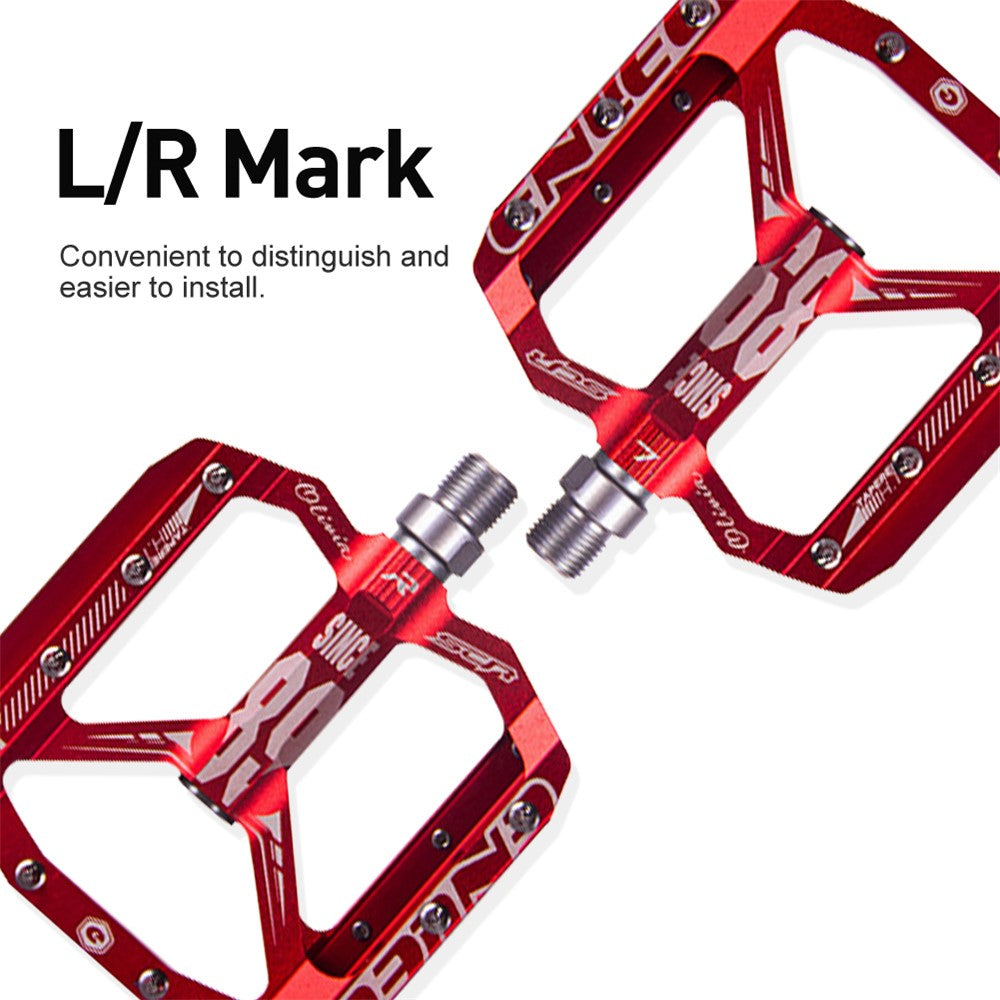 ENLEE Practical Wide Aluminum Alloy Bicycle Pedals Anti-slip DU Bearing Bicycle Pedals for BMX MTB Bike Bicycle