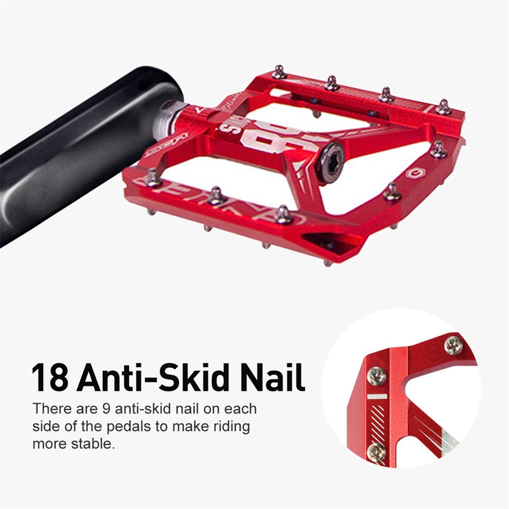 ENLEE Practical Wide Aluminum Alloy Bicycle Pedals Anti-slip DU Bearing Bicycle Pedals for BMX MTB Bike Bicycle