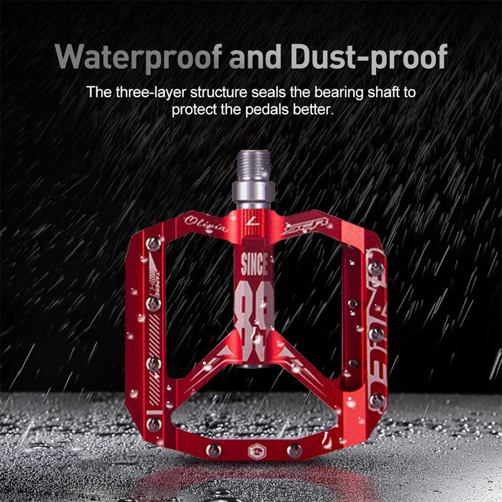 ENLEE Practical Wide Aluminum Alloy Bicycle Pedals Anti-slip DU Bearing Bicycle Pedals for BMX MTB Bike Bicycle