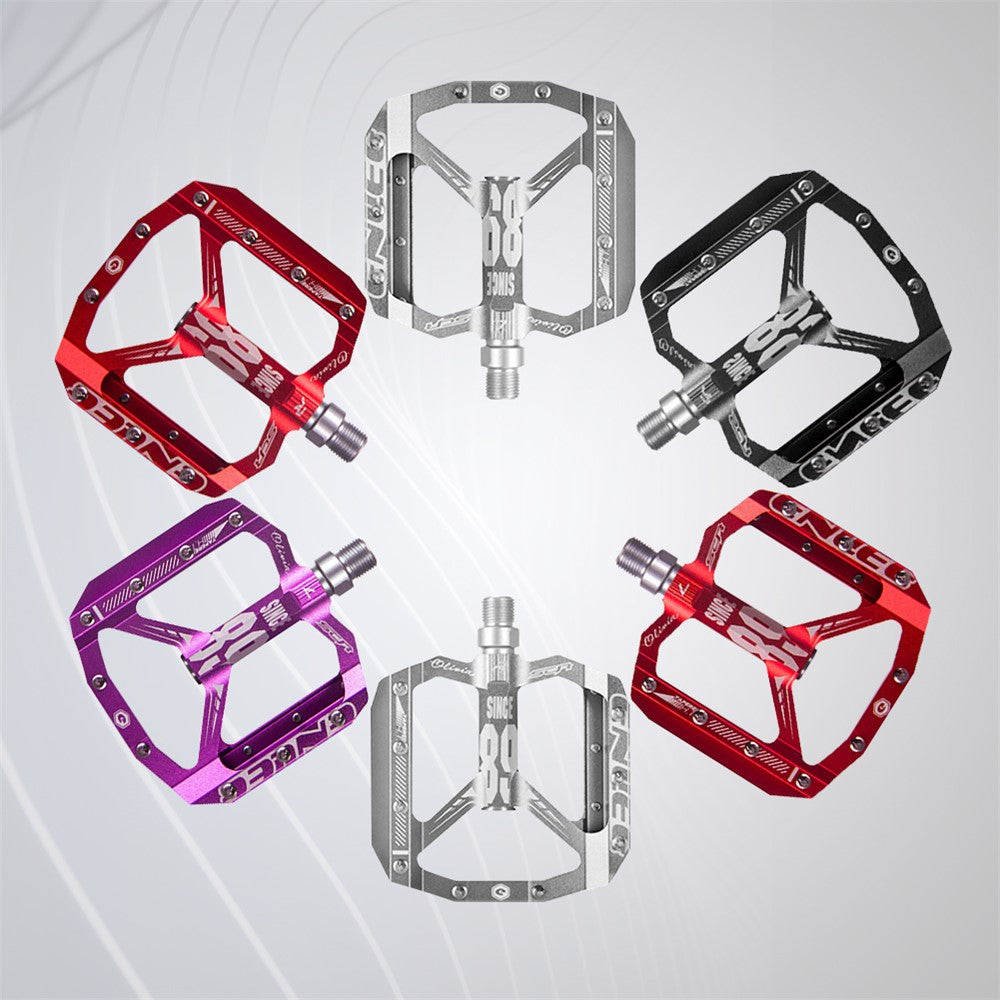 ENLEE Practical Wide Aluminum Alloy Bicycle Pedals Anti-slip DU Bearing Bicycle Pedals for BMX MTB Bike Bicycle