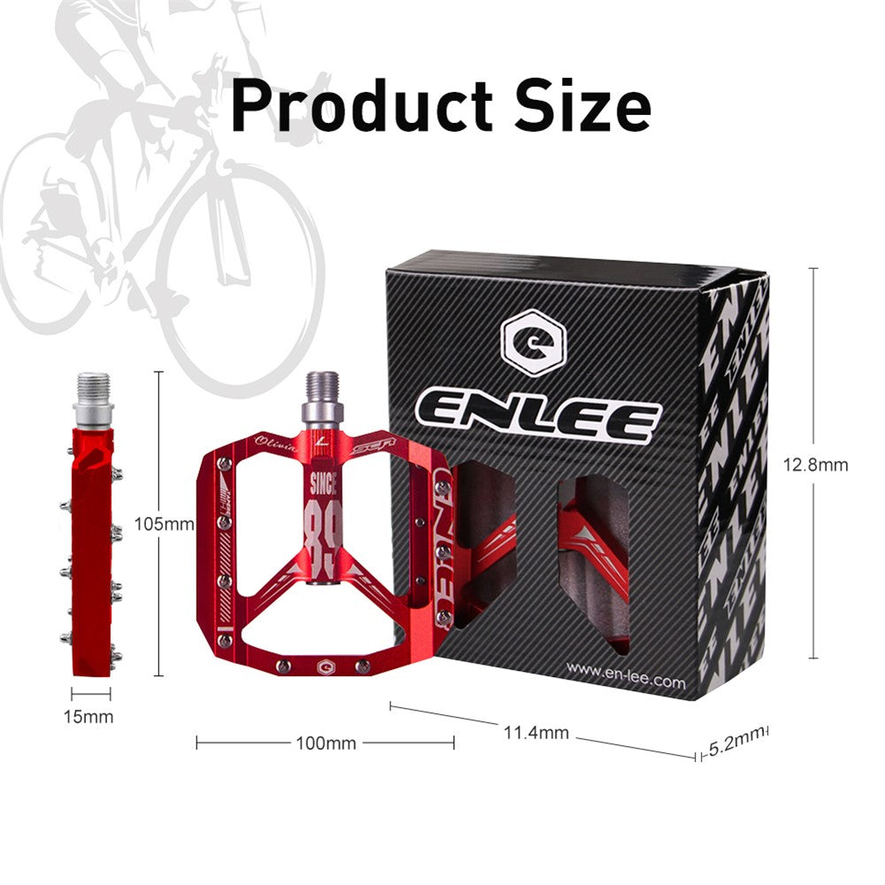 ENLEE Practical Wide Aluminum Alloy Bicycle Pedals Anti-slip DU Bearing Bicycle Pedals for BMX MTB Bike Bicycle