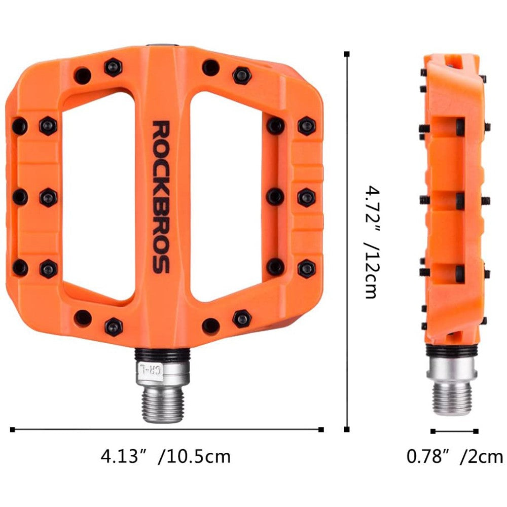 ROCKBROS 2017-12C MTB Pedals Mountain Bike Pedals Lightweight Nylon Fiber Bicycle Platform Pedals for BMX MTB 9/16"
