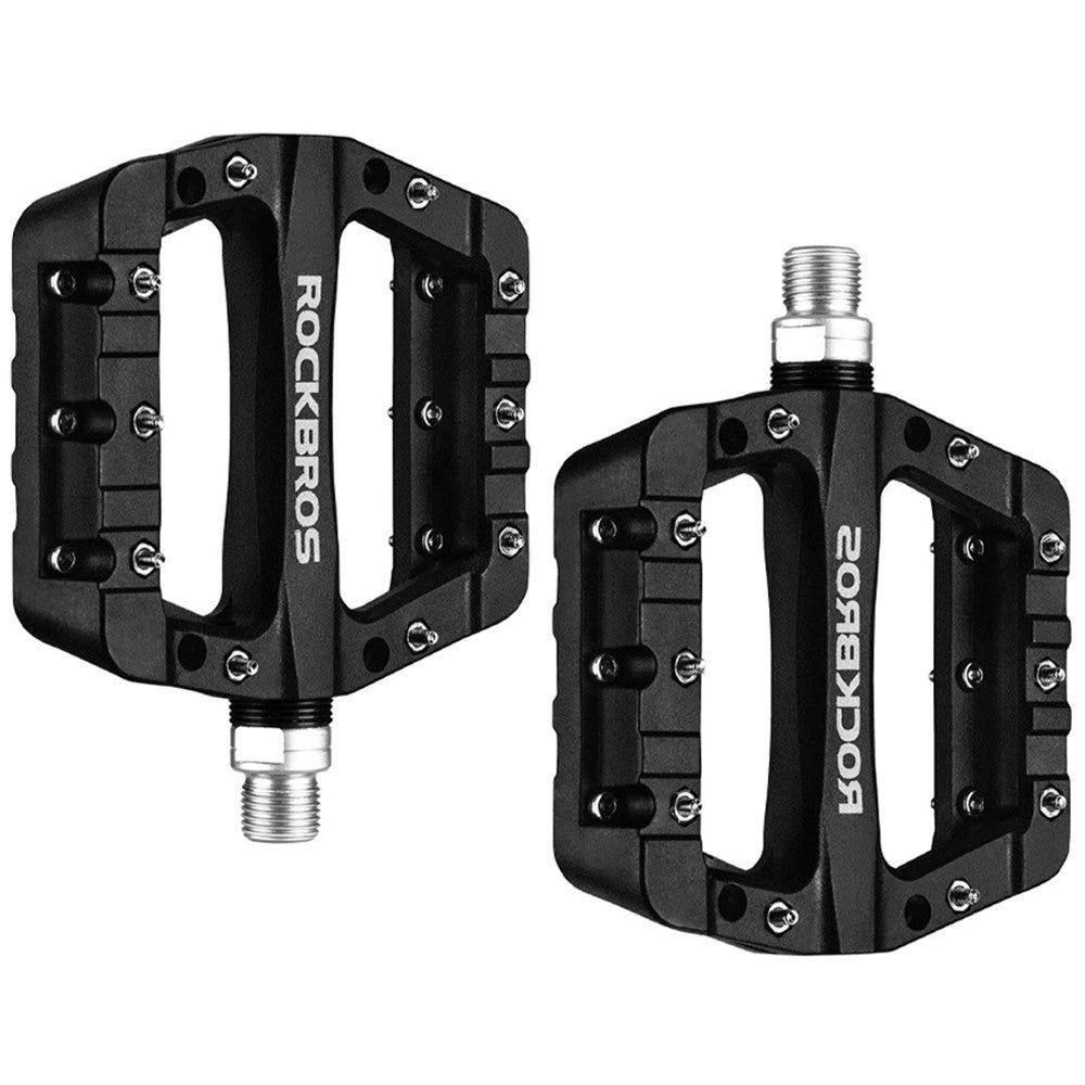 ROCKBROS 2017-12C MTB Pedals Mountain Bike Pedals Lightweight Nylon Fiber Bicycle Platform Pedals for BMX MTB 9/16"