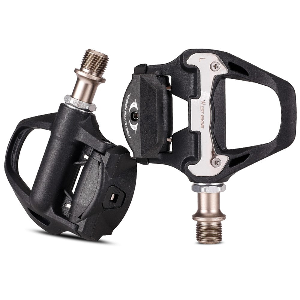 WEST BIKING YP0802092 1 Pair Bicycle Anti-slip Self-Locking Pedals Road Bike Cycling SPD Pedals with Cleats