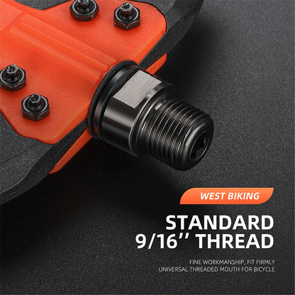 WEST BIKING YP0802099 MTB Pedals Mountain Bike Pedals Lightweight Nylon Bicycle Platform Pedals
