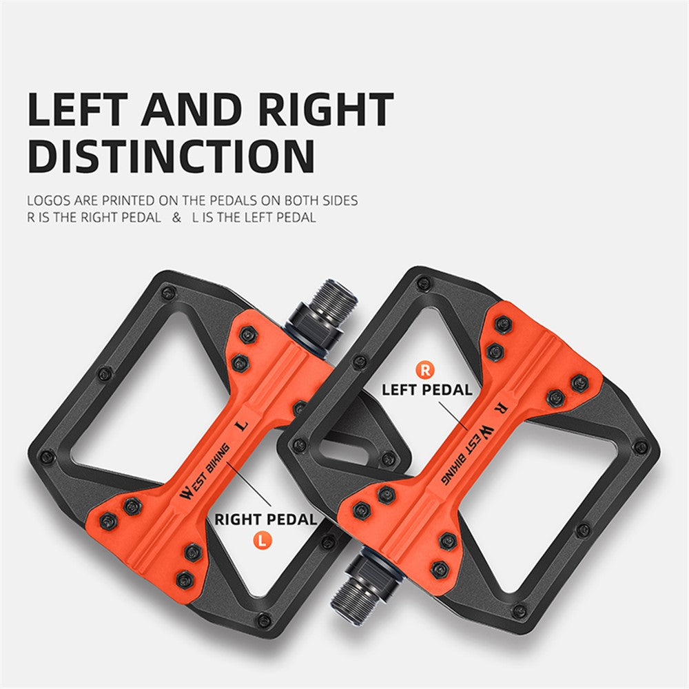 WEST BIKING YP0802099 MTB Pedals Mountain Bike Pedals Lightweight Nylon Bicycle Platform Pedals