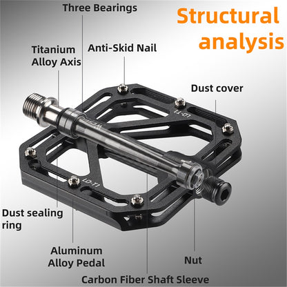 WEST BIKING YP0802110 One Pair Bike Pedals Ultra-light Aluminum Alloy Bicycle Pedal Plate