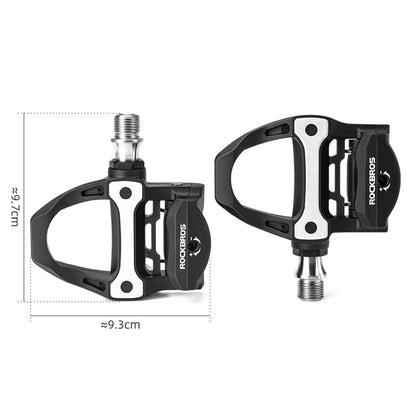 ROCKBROS P601S Road Bike Self-Locking Pedals Carbon Fiber Bearing SPD Titanium Axle Cycling Pedals