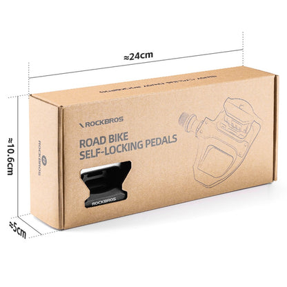 ROCKBROS P601S Road Bike Self-Locking Pedals Carbon Fiber Bearing SPD Titanium Axle Cycling Pedals
