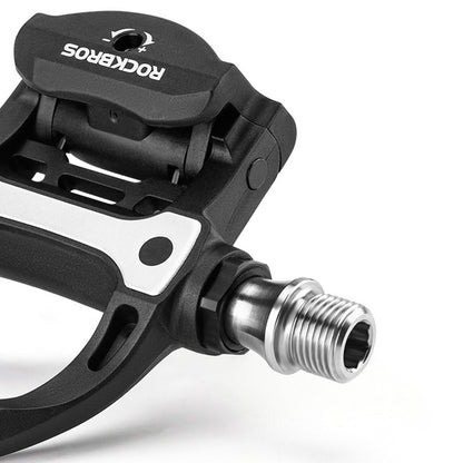 ROCKBROS P601S Road Bike Self-Locking Pedals Carbon Fiber Bearing SPD Titanium Axle Cycling Pedals