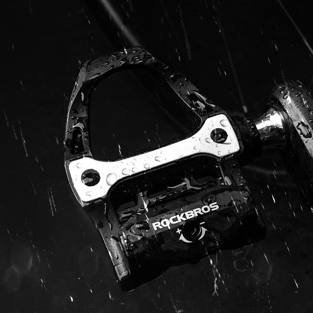 ROCKBROS P601S Road Bike Self-Locking Pedals Carbon Fiber Bearing SPD Titanium Axle Cycling Pedals