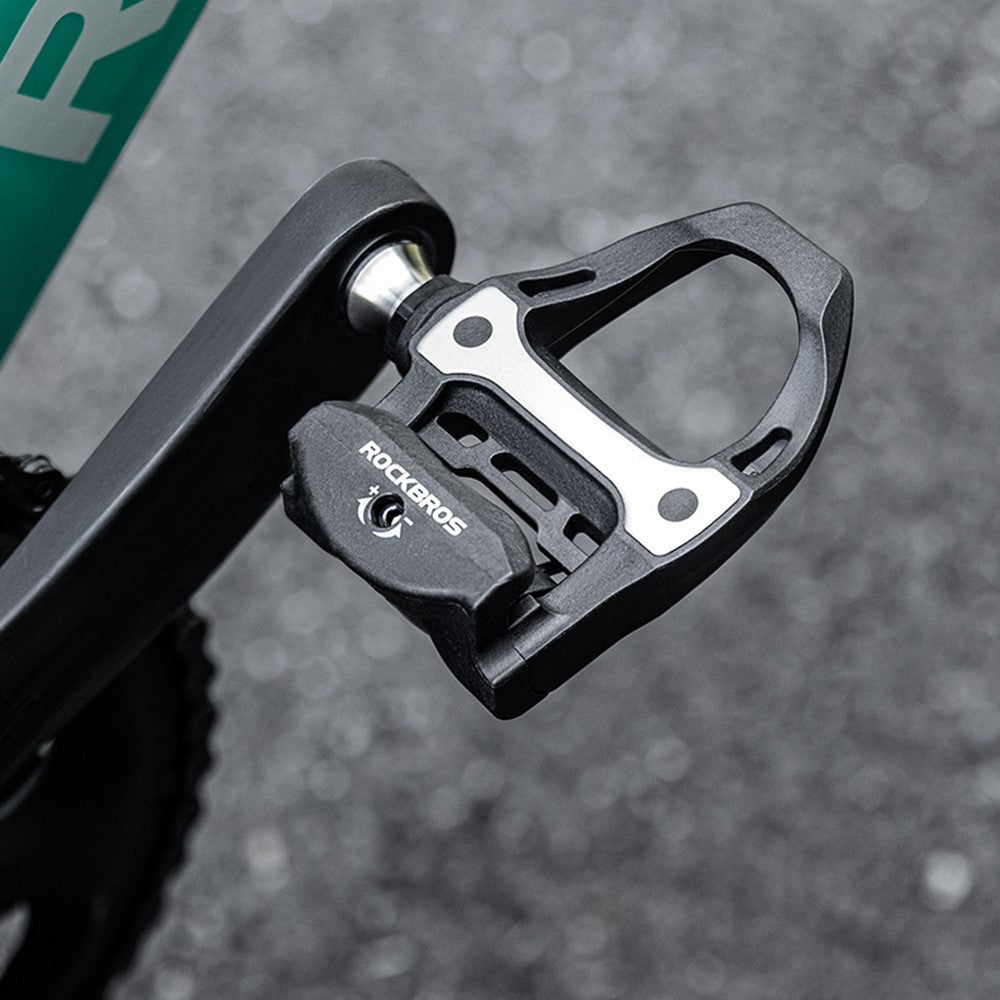 ROCKBROS P601S Road Bike Self-Locking Pedals Carbon Fiber Bearing SPD Titanium Axle Cycling Pedals