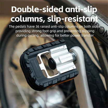 ROCKBROS K502F Lightweight Folding Bike Pedals Quick Release MTB Aluminum Alloy Bicycle Pedals