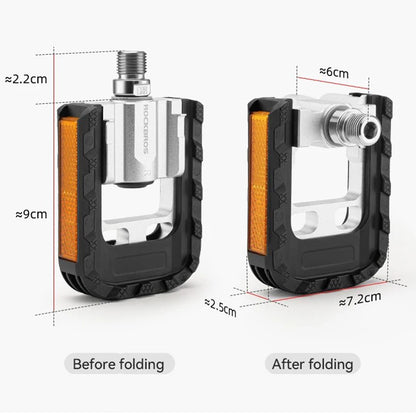 ROCKBROS K502F Lightweight Folding Bike Pedals Quick Release MTB Aluminum Alloy Bicycle Pedals