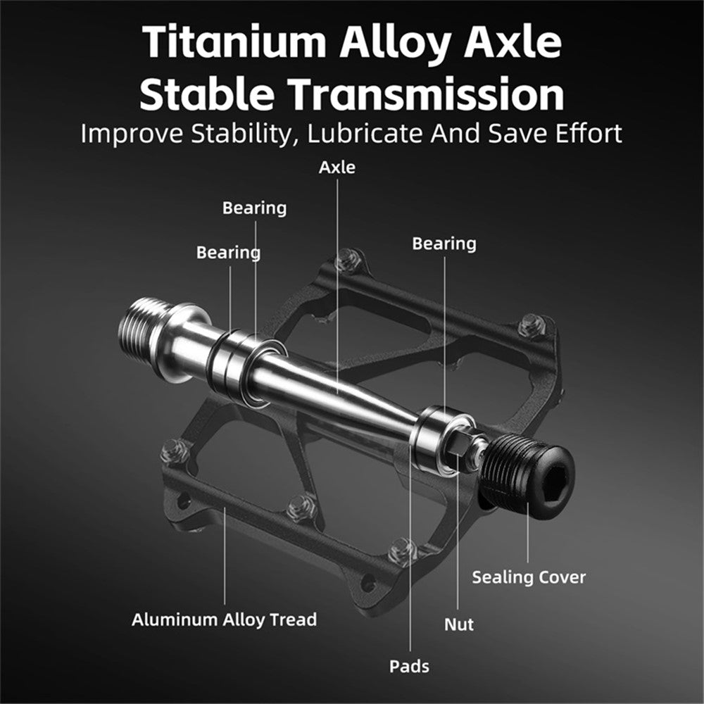 WEST BIKING YP0802114 1 Pair Bicycle Anti-slip Widen Pedals Aluminum Alloy Bike Cycling Pedals