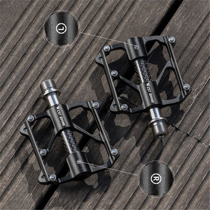 WEST BIKING YP0802114 1 Pair Bicycle Anti-slip Widen Pedals Aluminum Alloy Bike Cycling Pedals