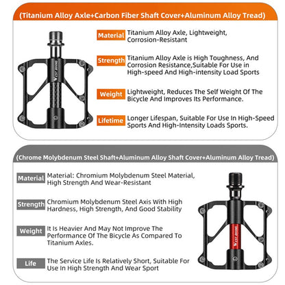 WEST BIKING YP0802114 1 Pair Bicycle Anti-slip Widen Pedals Aluminum Alloy Bike Cycling Pedals