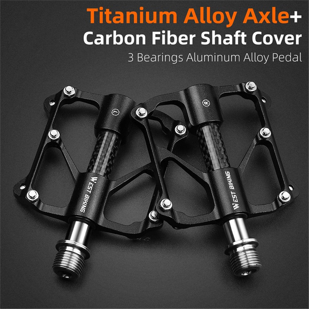 WEST BIKING YP0802114 1 Pair Bicycle Anti-slip Widen Pedals Aluminum Alloy Bike Cycling Pedals