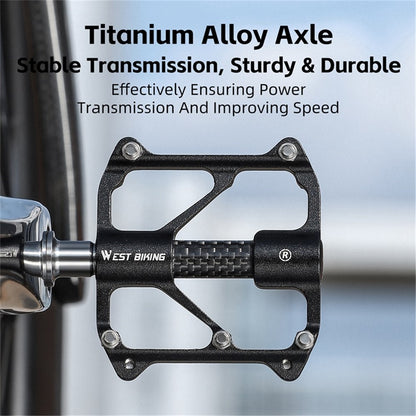 WEST BIKING YP0802114 1 Pair Bicycle Anti-slip Widen Pedals Aluminum Alloy Bike Cycling Pedals