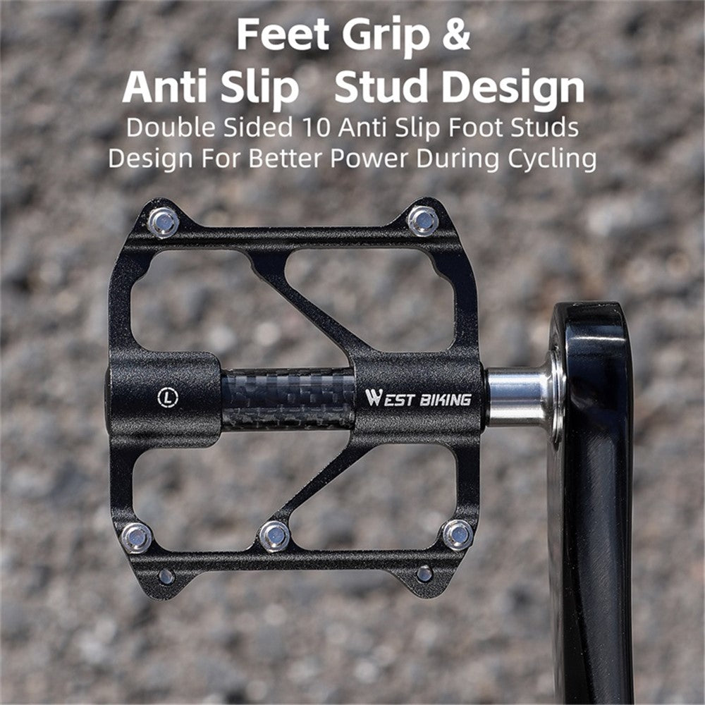 WEST BIKING YP0802114 1 Pair Bicycle Anti-slip Widen Pedals Aluminum Alloy Bike Cycling Pedals