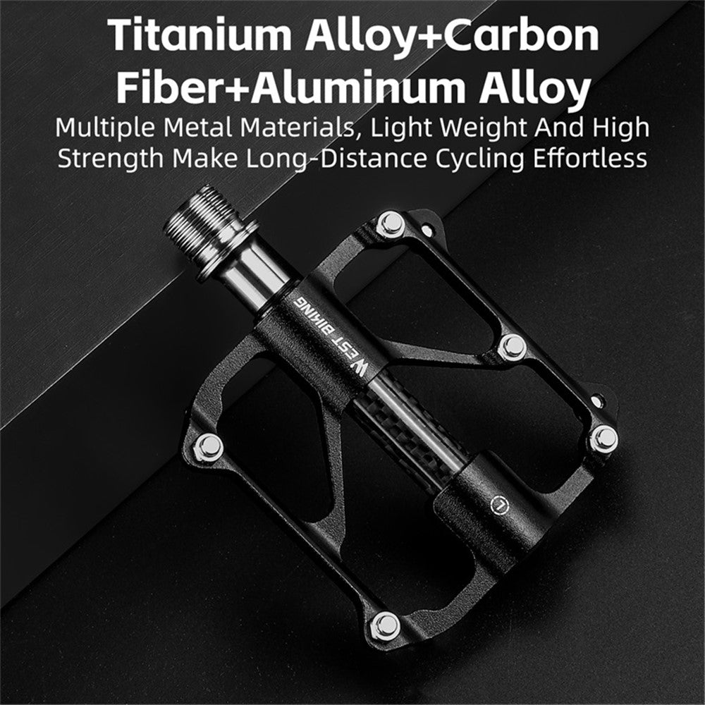 WEST BIKING YP0802114 1 Pair Bicycle Anti-slip Widen Pedals Aluminum Alloy Bike Cycling Pedals