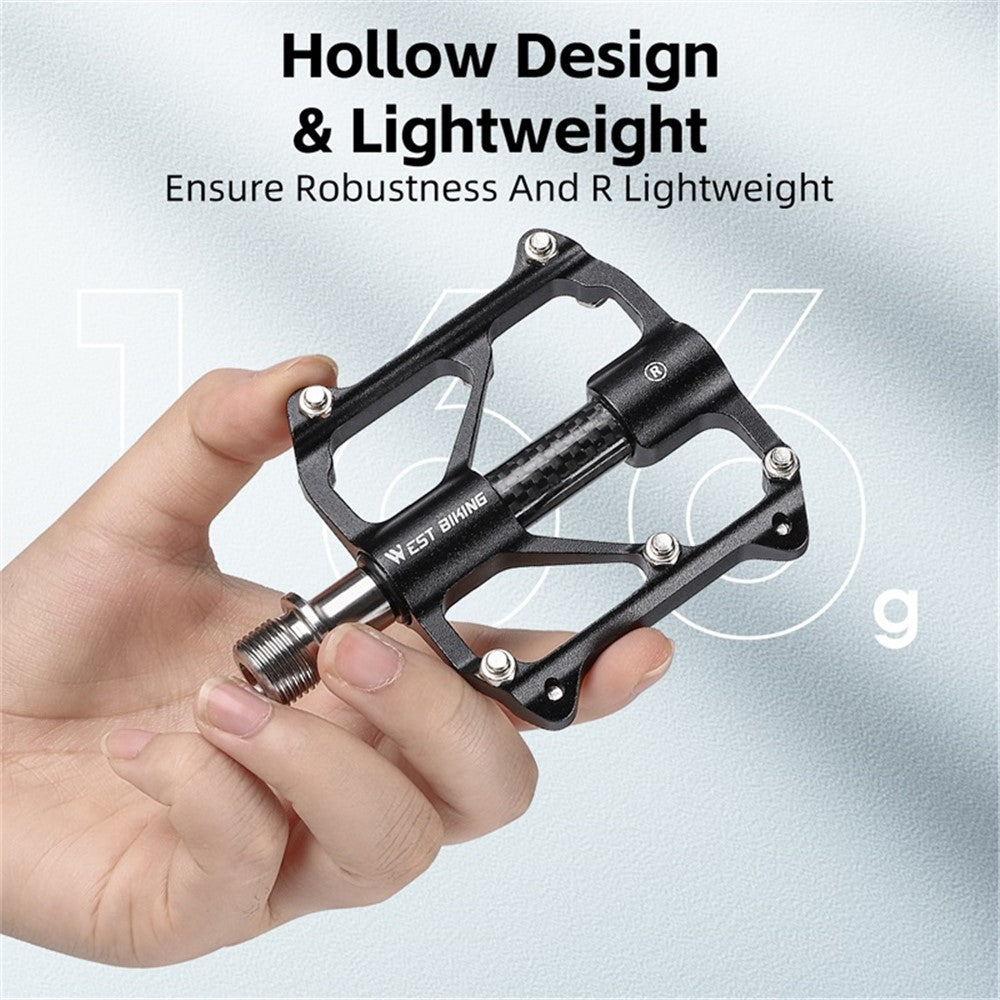 WEST BIKING YP0802114 1 Pair Bicycle Anti-slip Widen Pedals Aluminum Alloy Bike Cycling Pedals