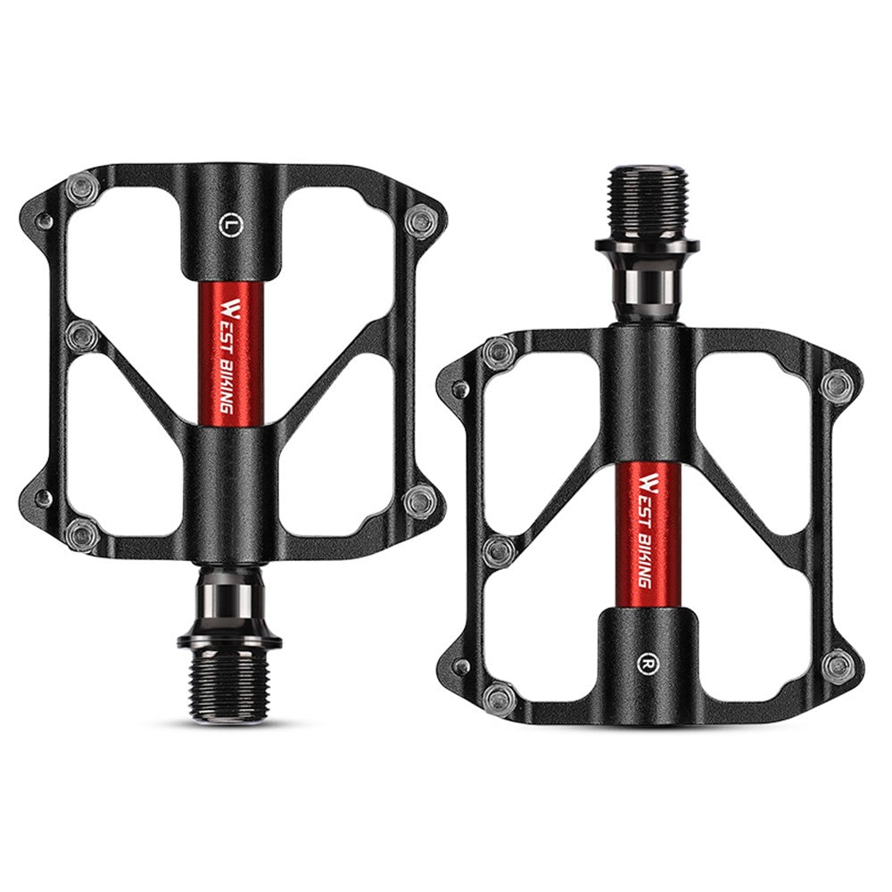 WEST BIKING YP0802114 1 Pair Bicycle Anti-slip Widen Pedals Aluminum Alloy Bike Cycling Pedals