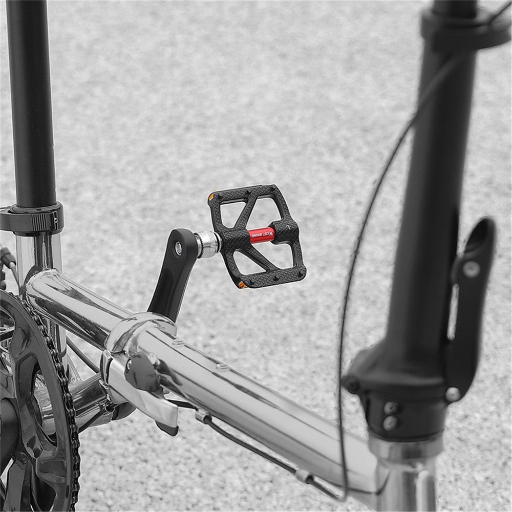 WEST BIKING YP0802117 Aluminum Alloy Quick Release 3 Bearing Pedal with Reflective Stickers