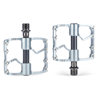 WEST BIKING YP0802098 1 Pair Bicycle Anti-slip Pedals Aluminum Alloy + Carbon Fiber MTB Road Bike Pedals